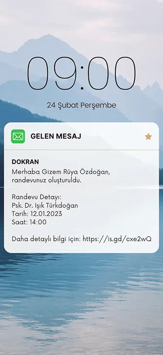 Kişiye özel hatırlatıcılar ile boşa geçen randevuların önüne geçiyoruz!